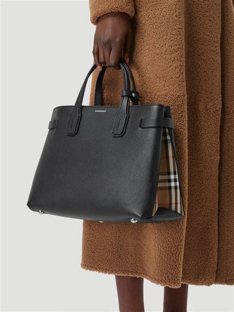 burberry banner medium leather tote|Burberry medium banner tote.